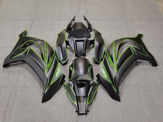 Matt Schwarz Grün Linie 2011-2015 Kawasaki ZX10R Motorrad Verkleidung