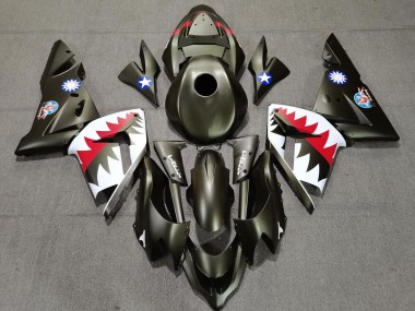 Military Grün Hai 2004-2005 Kawasaki ZX10R Motorrad Verkleidung