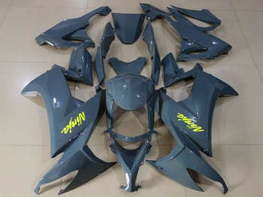 Dunkel Nardo Grau Hohe Sichtbarkeit Gelb 2008-2010 Kawasaki ZX10R Motorrad Verkleidung