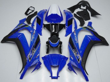 Weiß Blau Glänzendes Schwarz OEM Stil 2011-2015 Kawasaki ZX10R Motorrad Verkleidung