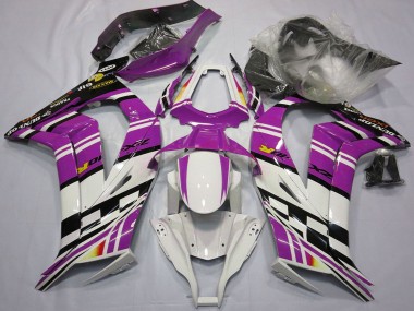 Lila Schwarz Weiß Gelb 2011-2015 Kawasaki ZX10R Motorrad Verkleidung