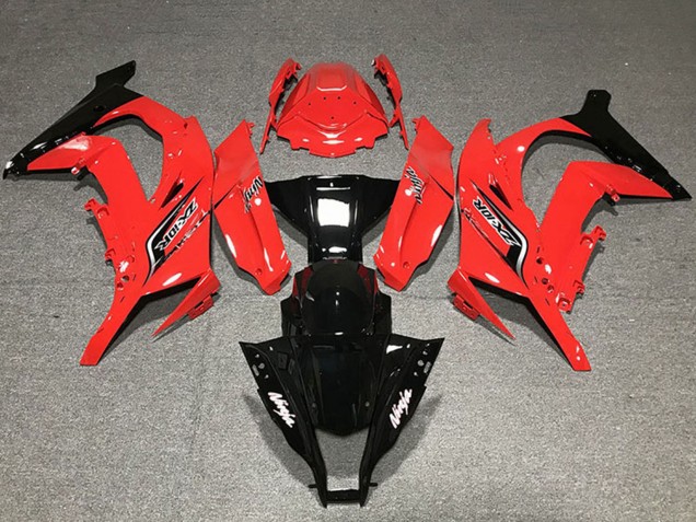 Rot Glänzendes Schwarz 2011-2015 Kawasaki ZX10R Motorrad Verkleidung