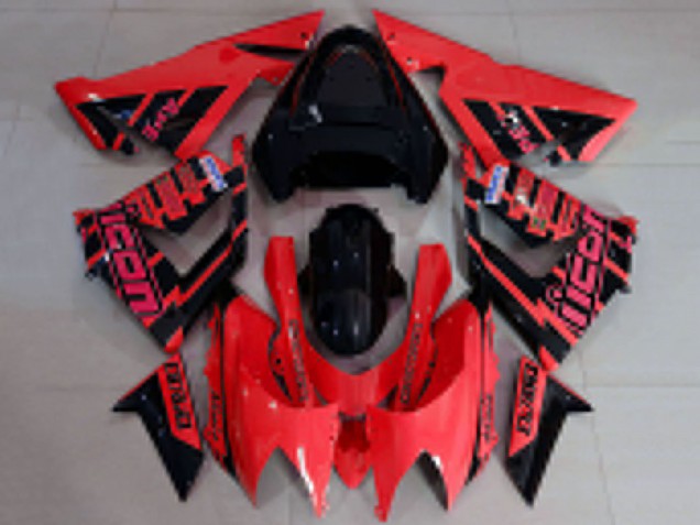 Rot und Schwarz Logo 2004-2005 Kawasaki ZX10R Motorrad Verkleidung