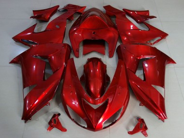 Dunkel Rot 2006-2007 Kawasaki ZX10R Motorrad Verkleidung