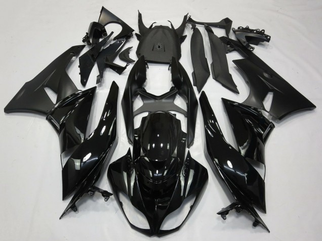 Glänzendes Schwarz Matt Schwarz 2009-2012 Kawasaki ZX6R Motorrad Verkleidung