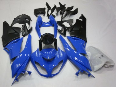 Blau Glänzendes Schwarz Matt Schwarz 2009-2012 Kawasaki ZX6R Motorrad Verkleidung