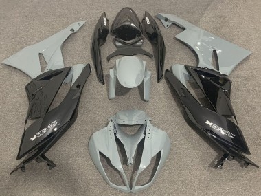 Grau Glänzendes Schwarz 2009-2012 Kawasaki ZX6R Motorrad Verkleidung