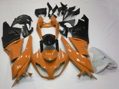 Orange Glänzendes Schwarz Matt Schwarz 2009-2012 Kawasaki ZX6R Motorrad Verkleidung