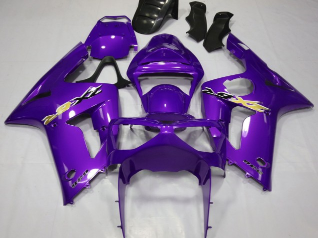 Lila 2003-2004 Kawasaki ZX6R Motorrad Verkleidung