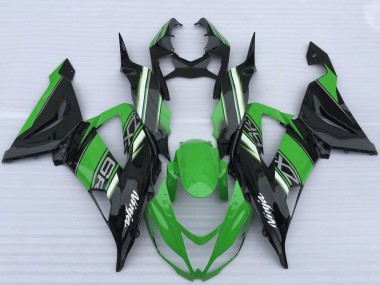 Grün Schwarz Weiß 2013-2018 Kawasaki ZX6R Motorrad Verkleidung