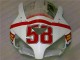 Weiß Rot Gelb San Carlo 58 2004-2005 Honda CBR1000RR Motorrad Verkleidung