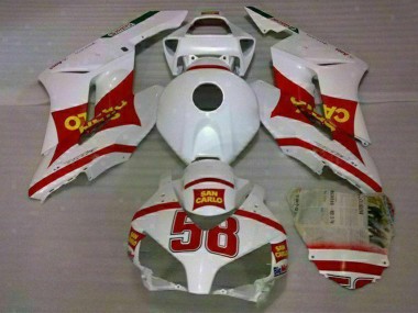 Weiß Rot Gelb San Carlo 58 2004-2005 Honda CBR1000RR Motorrad Verkleidung