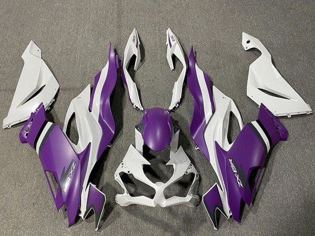 Weiß Lila 2019-2022 Kawasaki ZX6R Motorrad Verkleidung