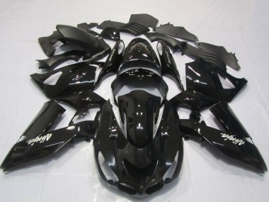 Glänzendes Schwarz Weiß Ninja 2006-2011 Kawasaki ZX14R Motorrad Verkleidung