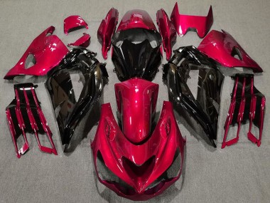 Rot Glänzendes Schwarz 2012-2024 Kawasaki ZX14R ZZR1400 Motorrad Verkleidung