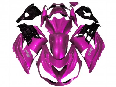 Rosa Schwarz 2012-2024 Kawasaki ZX14R ZZR1400 Motorrad Verkleidung