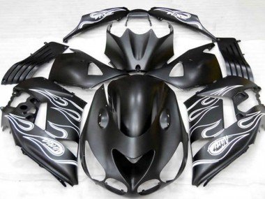 Matt Schwarz Silber Flamme 2006-2011 Kawasaki ZX14R Motorrad Verkleidung