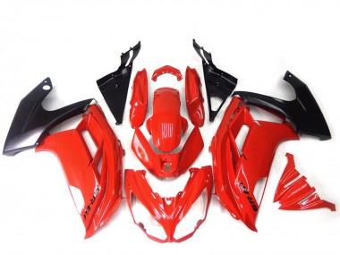 Rot Glänzendes Schwarz 2012-2014 Kawasaki ER6F Motorrad Verkleidung