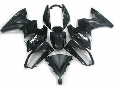 Glänzendes Schwarz Matt Schwarz Weiß Aufkleber 2009-2011 Kawasaki Ninja 650R Motorrad Verkleidung