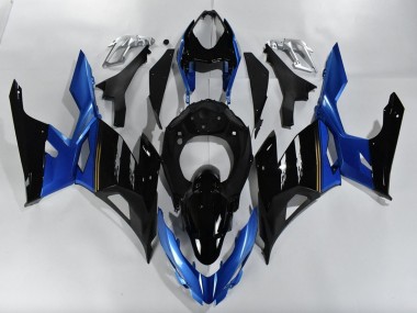 Blau Glänzendes Schwarz 2018-2024 Kawasaki Ninja 400 Motorrad Verkleidung