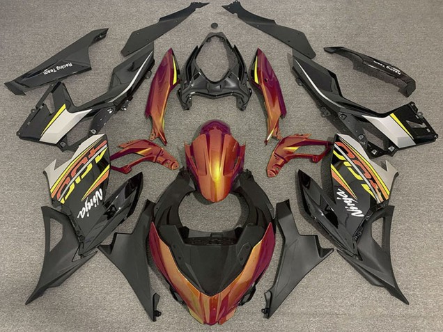 Orange Glänzendes Schwarz Matt Schwarz OEM Stil 2018-2024 Kawasaki Ninja 400 Motorrad Verkleidung