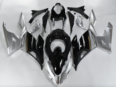 Silber Glänzendes Schwarz 2018-2024 Kawasaki Ninja 400 Motorrad Verkleidung