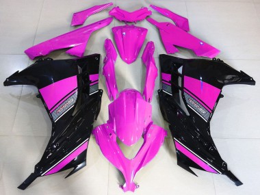 Rosa Schwarz 2013-2024 Kawasaki Ninja 300 Motorrad Verkleidung