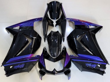 Blau Glänzendes Schwarz 2008-2012 Kawasaki Ninja 250 Motorrad Verkleidung
