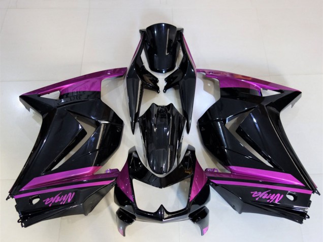 Glänzendes Schwarz Lila 2008-2012 Kawasaki Ninja 250 Motorrad Verkleidung