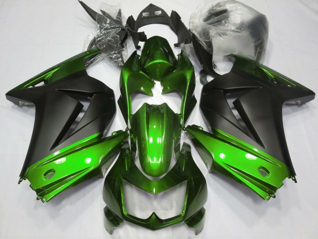 Grün Matt Schwarz 2008-2012 Kawasaki Ninja 250 Motorrad Verkleidung