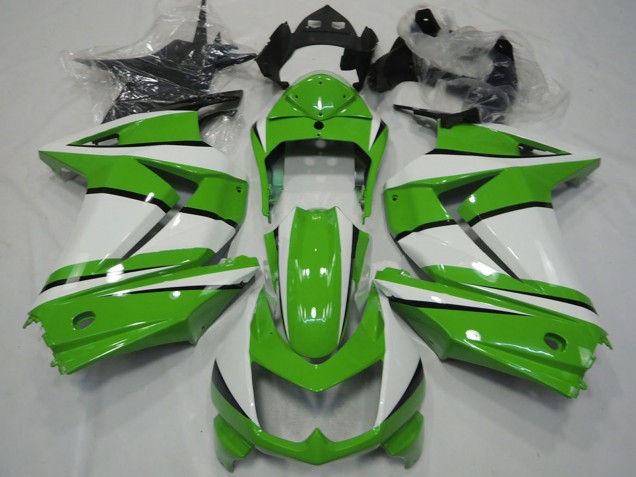 Weiß Grün Schwarz 2008-2012 Kawasaki Ninja 250 Motorrad Verkleidung