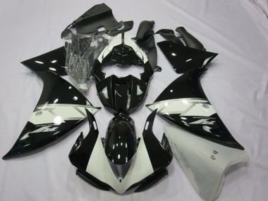 Glänzendes Schwarz Weiß Silber 2012-2014 Yamaha R1 Motorrad Verkleidung