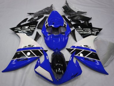 Weiß Blau Glänzendes Schwarz 2012-2014 Yamaha R1 Motorrad Verkleidung