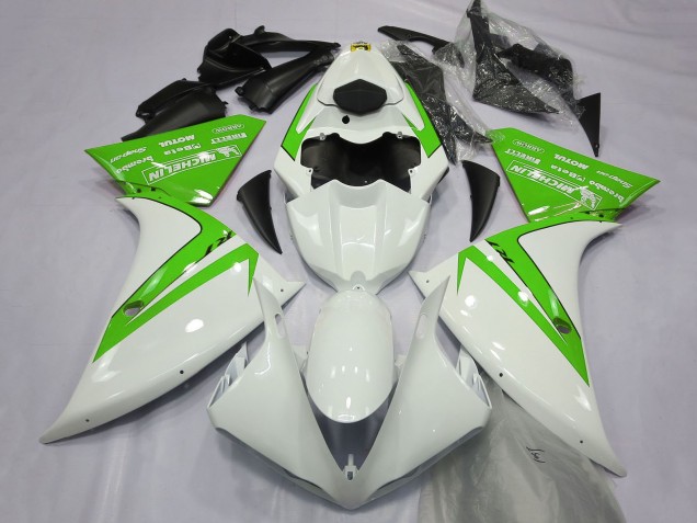 Weiß Grün 2012-2014 Yamaha R1 Motorrad Verkleidung