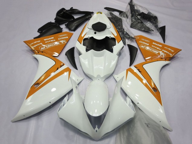 Weiß Orange 2012-2014 Yamaha R1 Motorrad Verkleidung