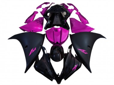 Glänzendes Schwarz Matt Schwarz Rosa 2012-2014 Yamaha R1 Motorrad Verkleidung