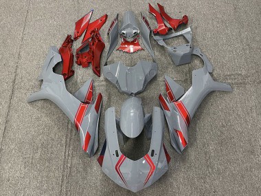 Nardo Grau Rot 2015-2019 Yamaha R1 Motorrad Verkleidung