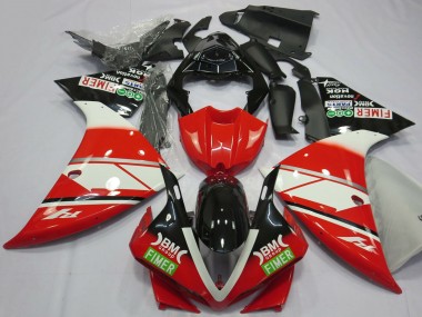 Rot Weiß Schwarz Fimer 2012-2014 Yamaha R1 Motorrad Verkleidung