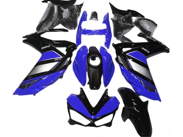 Blau Silber Glänzendes Schwarz Yamalube 2015-2018 Yamaha R3 Motorrad Verkleidung