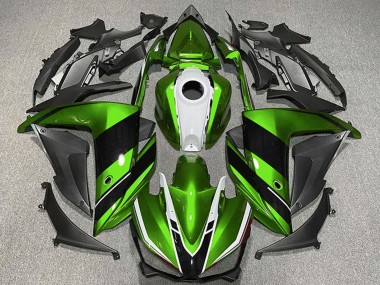 Grün Weiß Glänzendes Schwarz 2015-2018 Yamaha R3 Motorrad Verkleidung