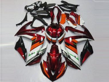 Weiß Rot Orange Grün Schwarz 2015-2018 Yamaha R3 Motorrad Verkleidung
