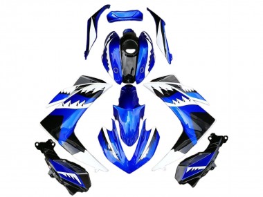 Blau Weiß Schwarz Hai 2015-2018 Yamaha R3 Motorrad Verkleidung