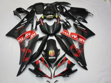 Matt Schwarz Rot Abarth Motul Michelin 2006-2007 Yamaha R6 Motorrad Verkleidung