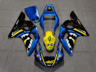Blau Gelb Schwarz Hai 46 1998-2002 Yamaha R6 Motorrad Verkleidung