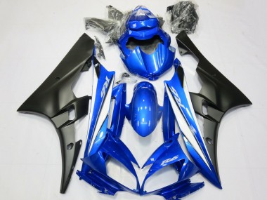 Blau Weiß Matt Schwarz 2006-2007 Yamaha R6 Motorrad Verkleidung