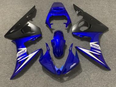 Blau Weiß Matt Schwarz 2003-2004 Yamaha R6 Motorrad Verkleidung