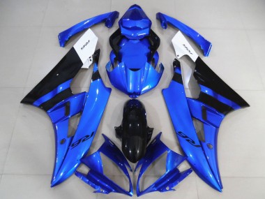 Weiß Blau Glänzendes Schwarz 2006-2007 Yamaha R6 Motorrad Verkleidung