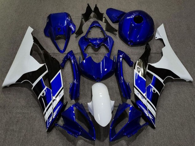 Weiß Blau Glänzendes Schwarz 2008-2016 Yamaha R6 Motorrad Verkleidung