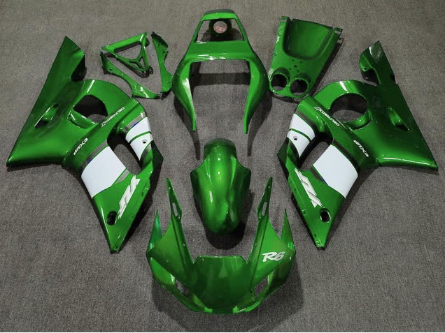 Grün Weiß 1998-2002 Yamaha R6 Motorrad Verkleidung