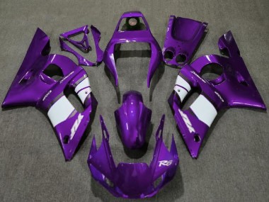 Dunkel Lila Weiß 1998-2002 Yamaha R6 Motorrad Verkleidung